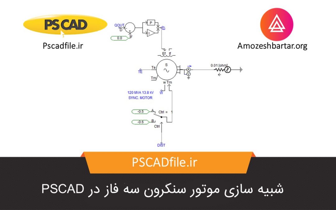 شبیه سازی موتور سنکرون سه فاز در PSCAD